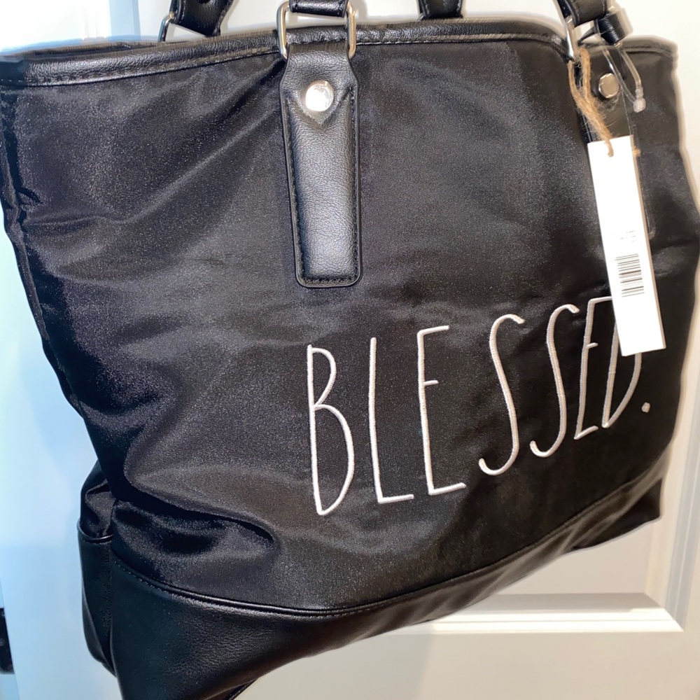 Rae Dunn BLESSED tote bag NWT